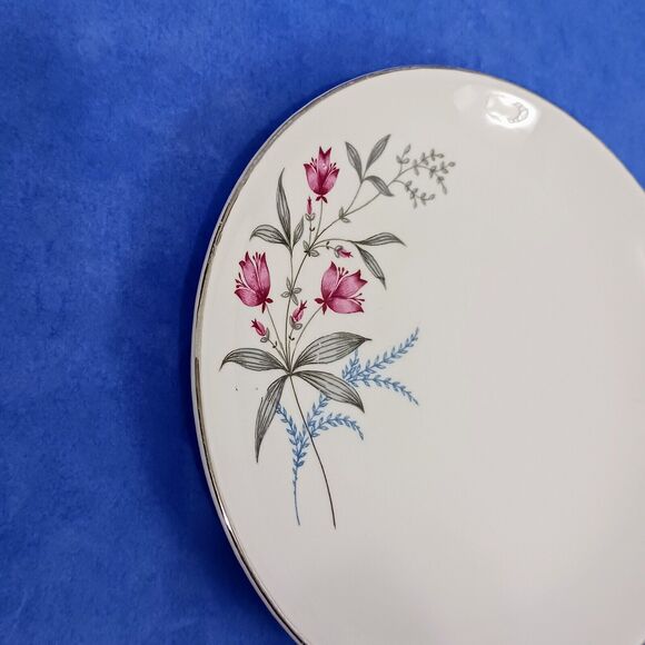 Royal Monarch China Dinner Plate Fern Valley Holland Platinum Replacement MCM - Picture 10 of 15